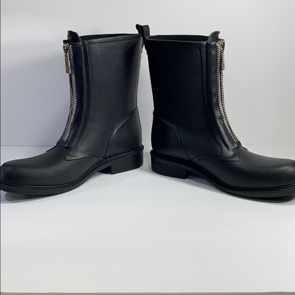 Frye Black Storm Zip Rain Bootie Waterproof Boots - Picture 3 of 16